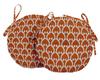Vargottam Indoor Outdoor Round Bistro Chair Cushions Block Print 15-Inch Bistro Chair Pads Waterproof Seat Chair Cushion For Home