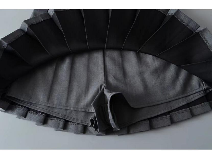 2025 Autumn American Hot Girl High-Waisted Pleated A-Line Mini Skirt