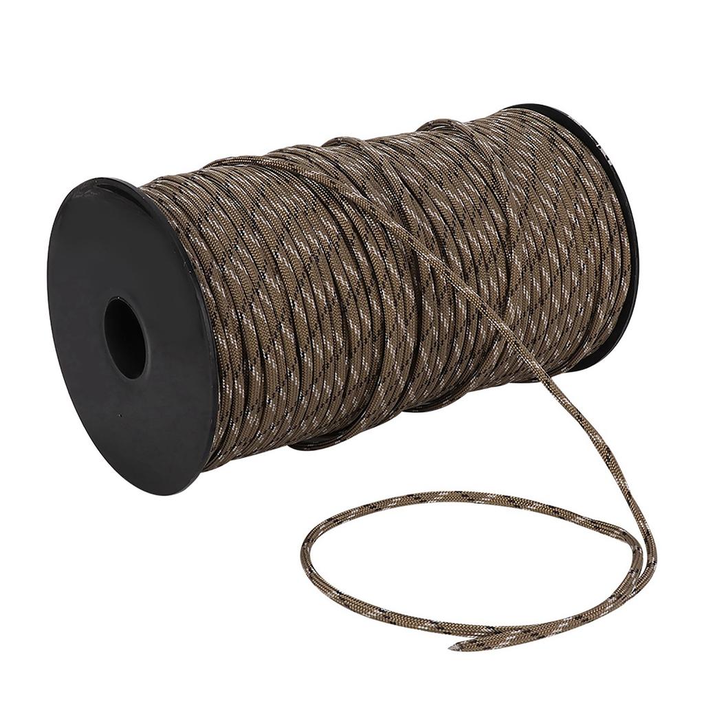 100m Outdoor Rock Parachute   Rope Survival Cord for   Hiking(Black)