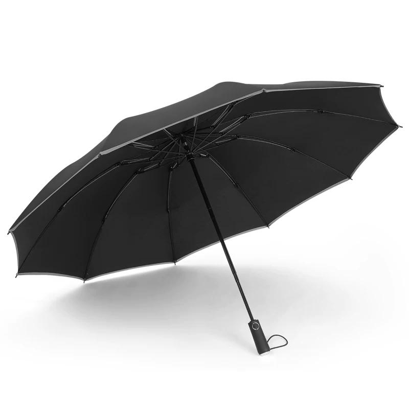 Full-Automatic Umbrella Folding Umbrella for Boys Oversized Extra Large Reinforced Thickened Strong Wind-Resistant Women Rain Or Shine Dual-Use