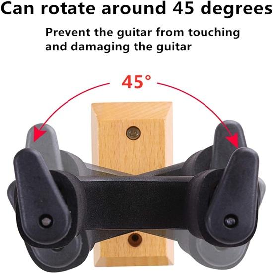 Guitar Wall Mount Secure Solution for Your Wall Hanger Auto Lock Adjustable Hook Holder for Acoustic and Ukulele