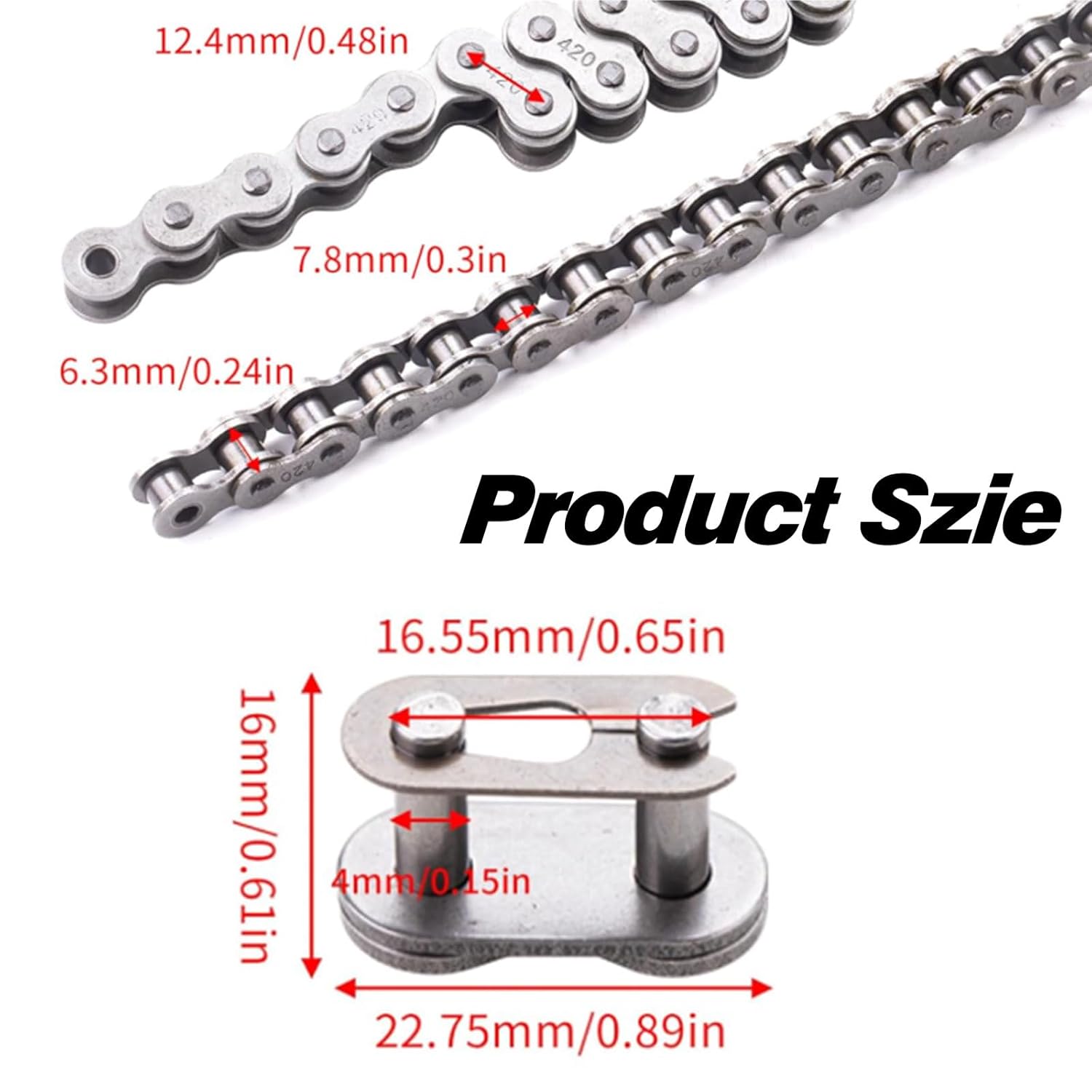 Мотоципная цепь 420, 90 звеньев, для CRF 110 CRF110F CRF 110 CRF 110F 2013-2024, стандартная роликовая цепь X-Ring, для питбайка