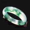 Natural Quartz Jade Green Floating Flower Jade Bracelet Fashionable Charm Emerald Bangle Jade Bracelet Women's Gift