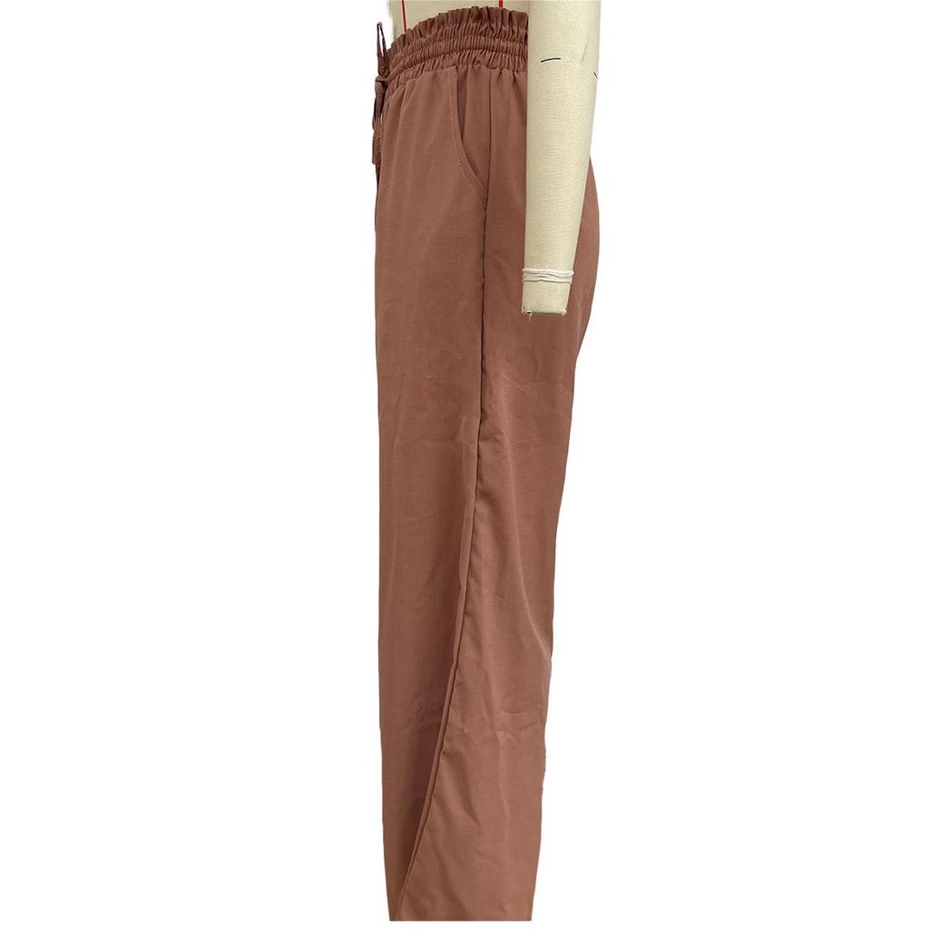 Women's Summer Fashion Elastic Waist Wide-Leg Pants - European & American Style