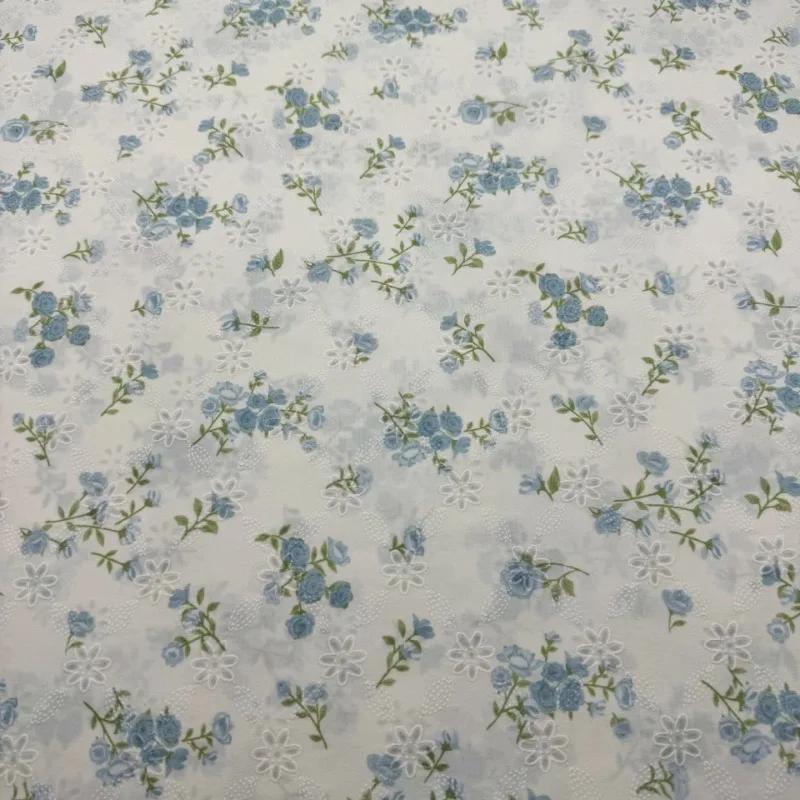 100x150cm Small Floral Printed Fabric Acetate Crease Textured Jacquard Fabric DIY Women's Chiffon Floral Dress Shirt