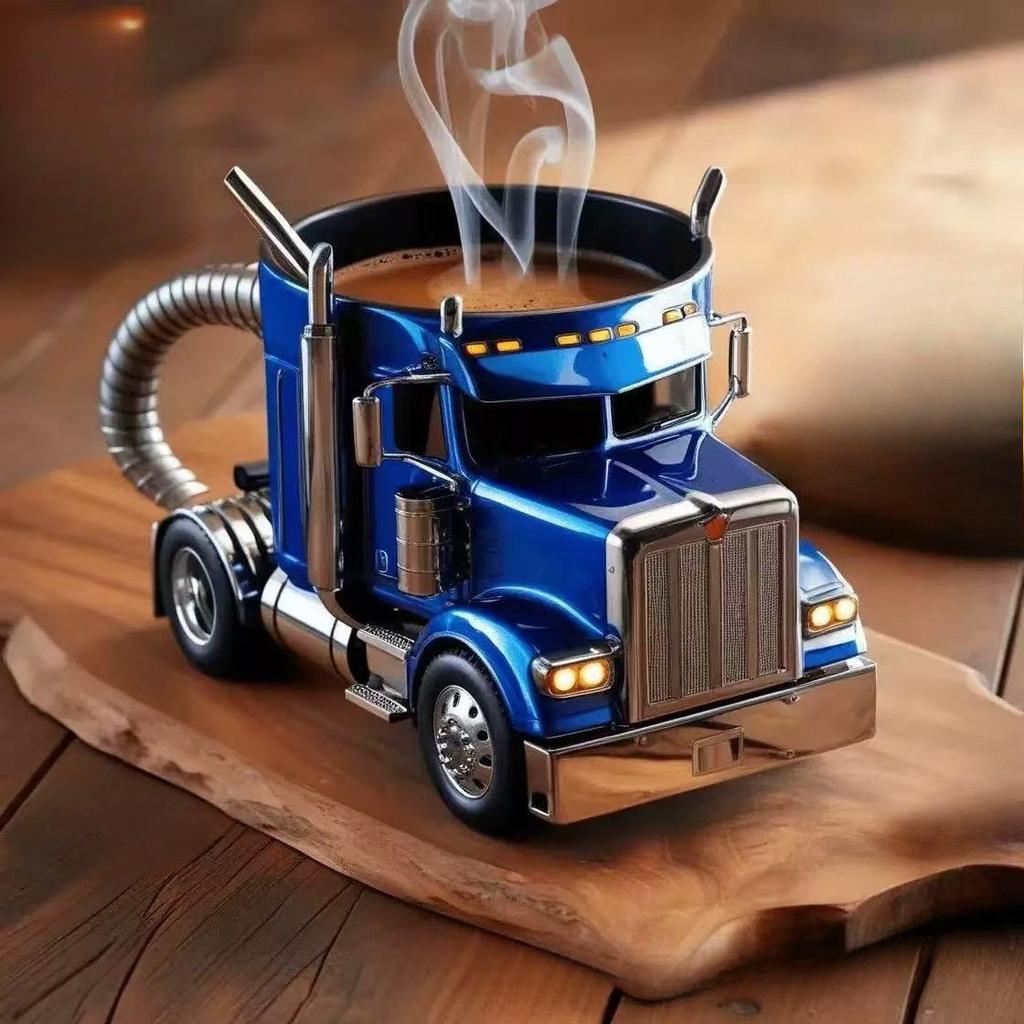 New Resin Craft Creative Truck Image Children's Adult Coffee Cup Mug Home Desk Desktop Car Decoration Ornament Birthday Gift