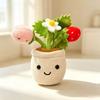 Cute Plush Fruit Plant Pot Ornament Keychain With Strawberry And Orange For Gift And Decoration