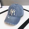 2026 New Unisex Letter Embroidery Hole Denim Baseball Caps Spring Autumn Outdoor Adjustable Casual Hats Sunscreen Hat