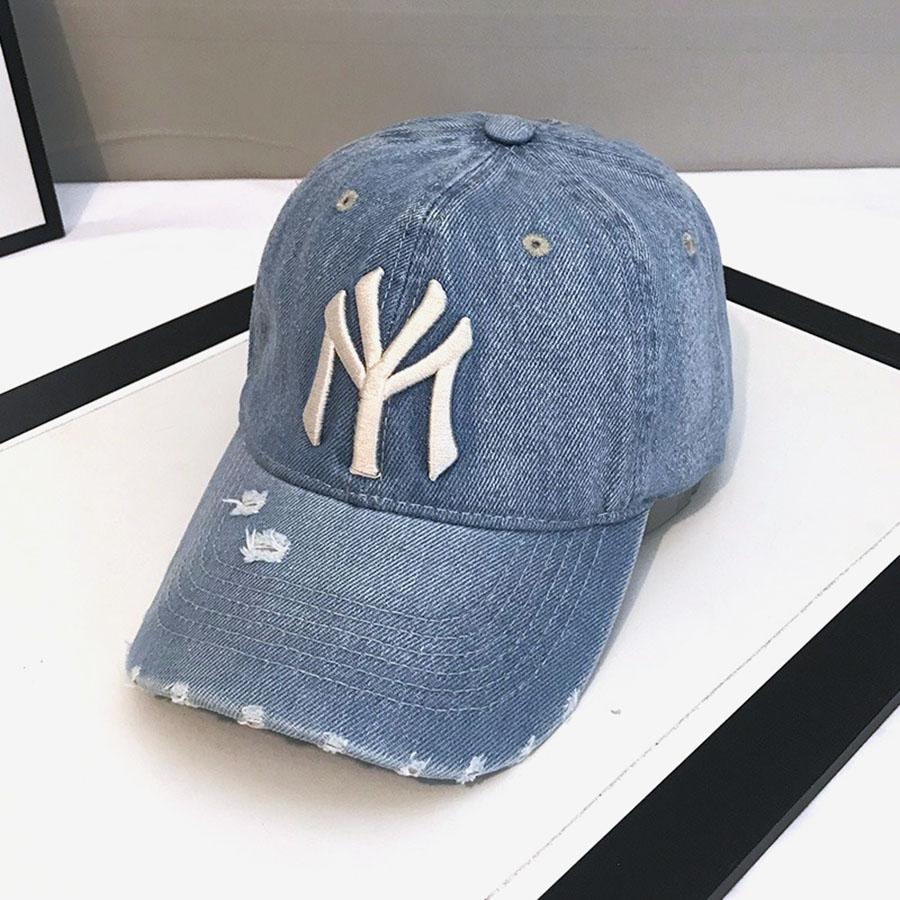 2026 New Unisex Letter Embroidery Hole Denim Baseball Caps Spring Autumn Outdoor Adjustable Casual Hats Sunscreen Hat