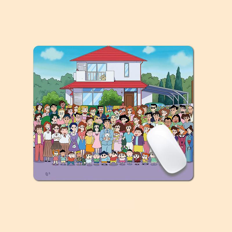 Crayon Shin-Chan Oyun Mouse Pad'i Anime Sevimli Masaüstü Fare Altlığı Bilgisayarlar Ofisler Oyuncular İçin Fare Altlıkları Kaymaz Kolay Temizlenir