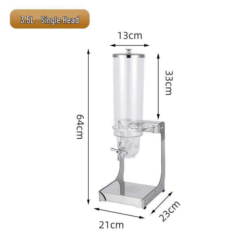 Stainless Steel Cereal and Dry Fruit Dispenser for Buffet and Restaurant