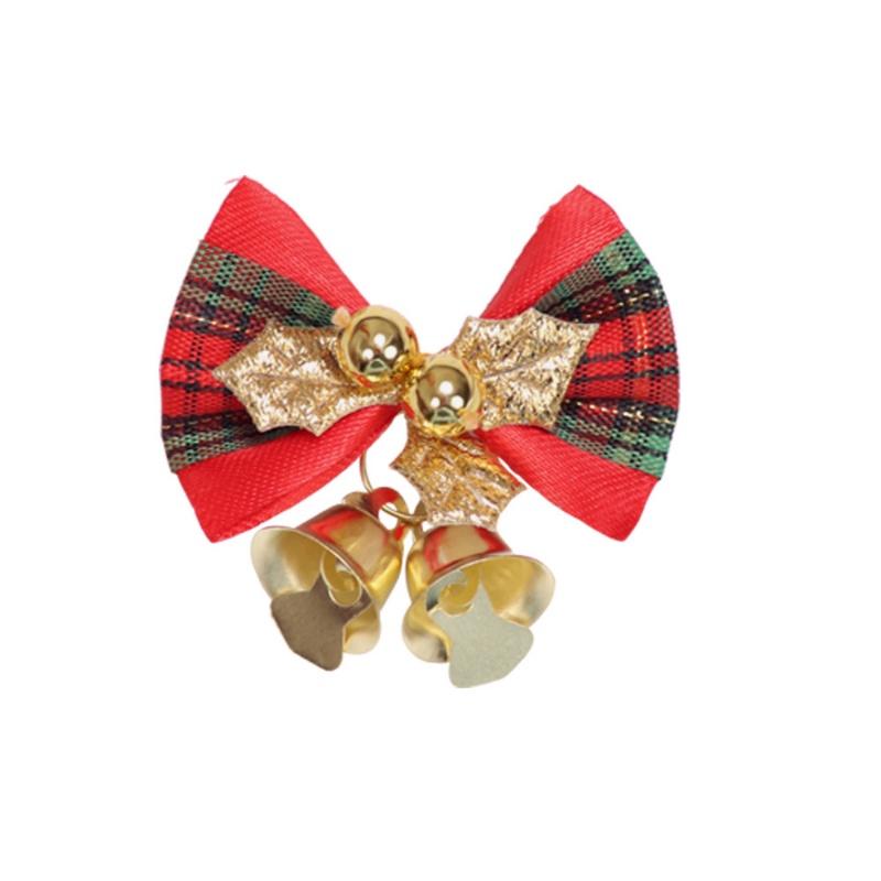 

Small Bell Bow Christmas Tree Decorations Mini New Year Ornaments Bows Christmas Garland Bell Bowknot Crafts