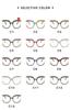 European & American Anti-blue Light Women's Glasses with Clear Lenses and Rhinestone-Inlaid Frame