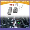 2 Pin Radiator Fan Connector Plug 1 Set  for Toyota RAV4 Plastic Gray