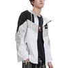 Li-Ning Sports Fashion Series Color Block Hooded Drawstring Loose Jacket Autumn Men Outerwear White AFDQ045-1