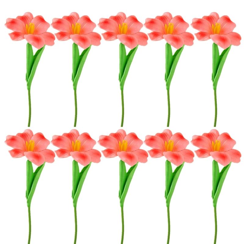 10Pcs Artificial Flower Bouquets Simulation Flowers Bouquets Arrangement for Wedding Party Home Garden Decoration