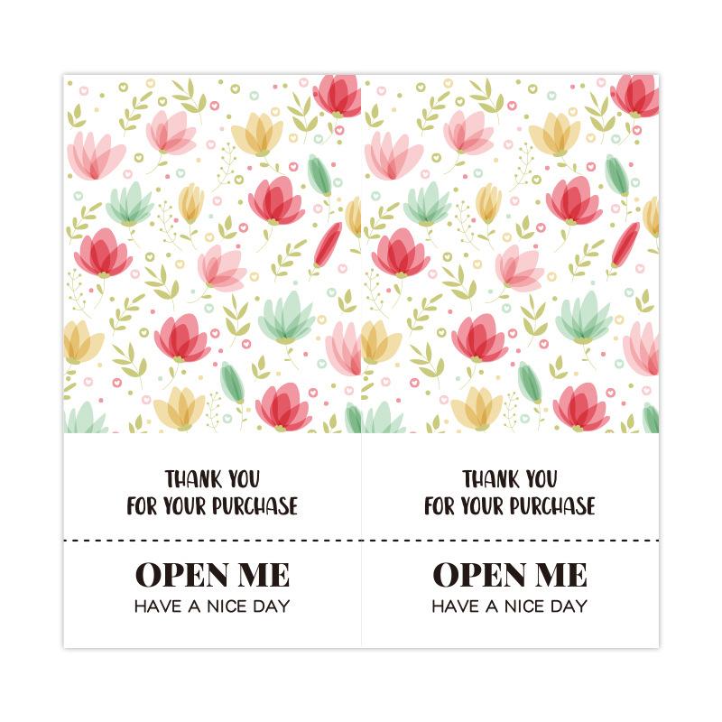 50 Aufkleber/Packung, Frische Kleine Blumenaufkleber, Dankesaufkleber, Flugzeugbox, Verschlussaufkleber, Geschenkboxverpackung, Dekoration, Klebeetiketten