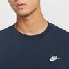 Nike Club Durable Comfortable Fashionable Versatile Crewneck Sweatshirt Men Sweatshirt Obsidian White FN3889-451