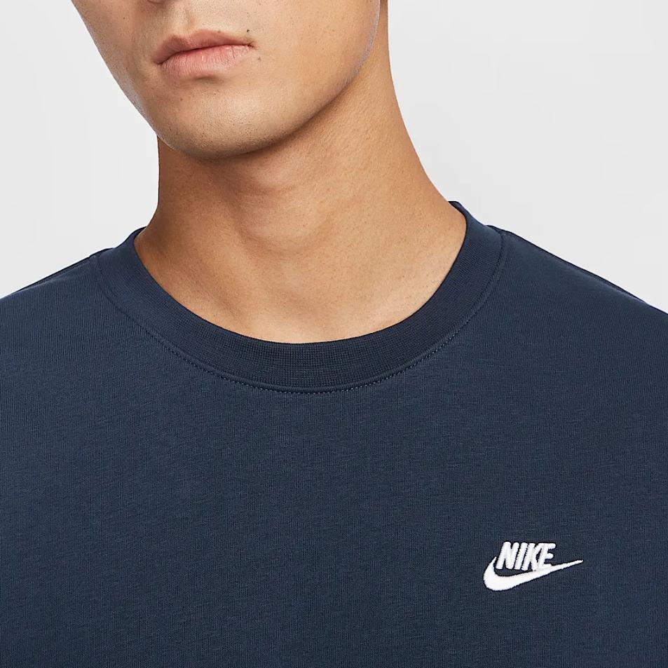 Nike Club Durable Comfortable Fashionable Versatile Crewneck Sweatshirt Men Sweatshirt Obsidian White FN3889-451