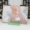 4pcs Water Ripple Kpop Sign Stand Acrylic Transparent Small Storage Display Rack Card Storage Rack Square Base Sign Stand Holder