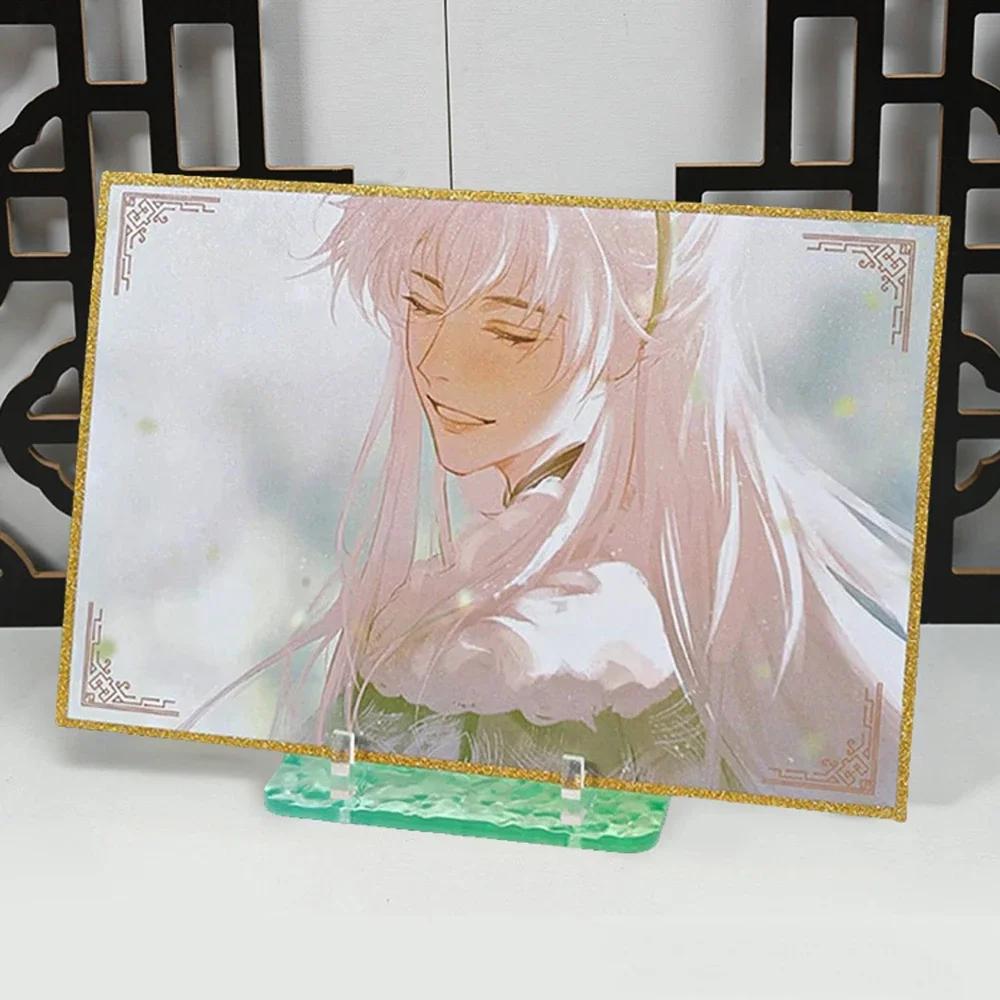 4pcs Water Ripple Kpop Sign Stand Acrylic Transparent Small Storage Display Rack Card Storage Rack Square Base Sign Stand Holder