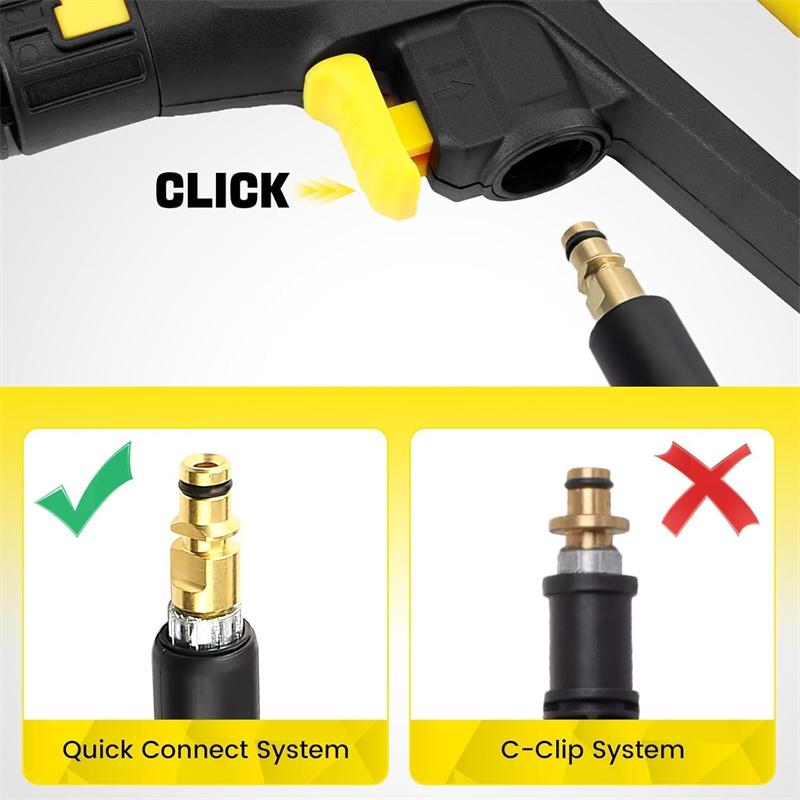 Kit di ricambio per idropulitrice 2175 Psi Adatto per modelli Karcher K2-K7 Include sistema di connessione rapida per tubo flessibile