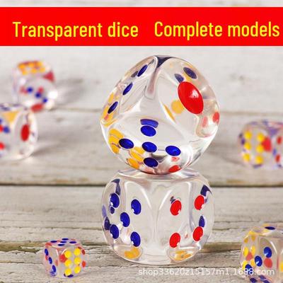 Portadadi Trasparente in Acrilico con Punti Colorati - Grande Dimensioni Tazza Portadadi Giocattolo per Bambini