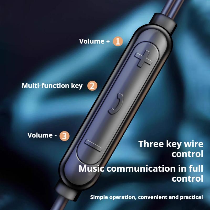 Surround Sound In-ear Earphones for iPhone Headphones 11-16 Mini X XS 6 7 8 Plus Wired Control Earbud In Mic Headset for Samsung