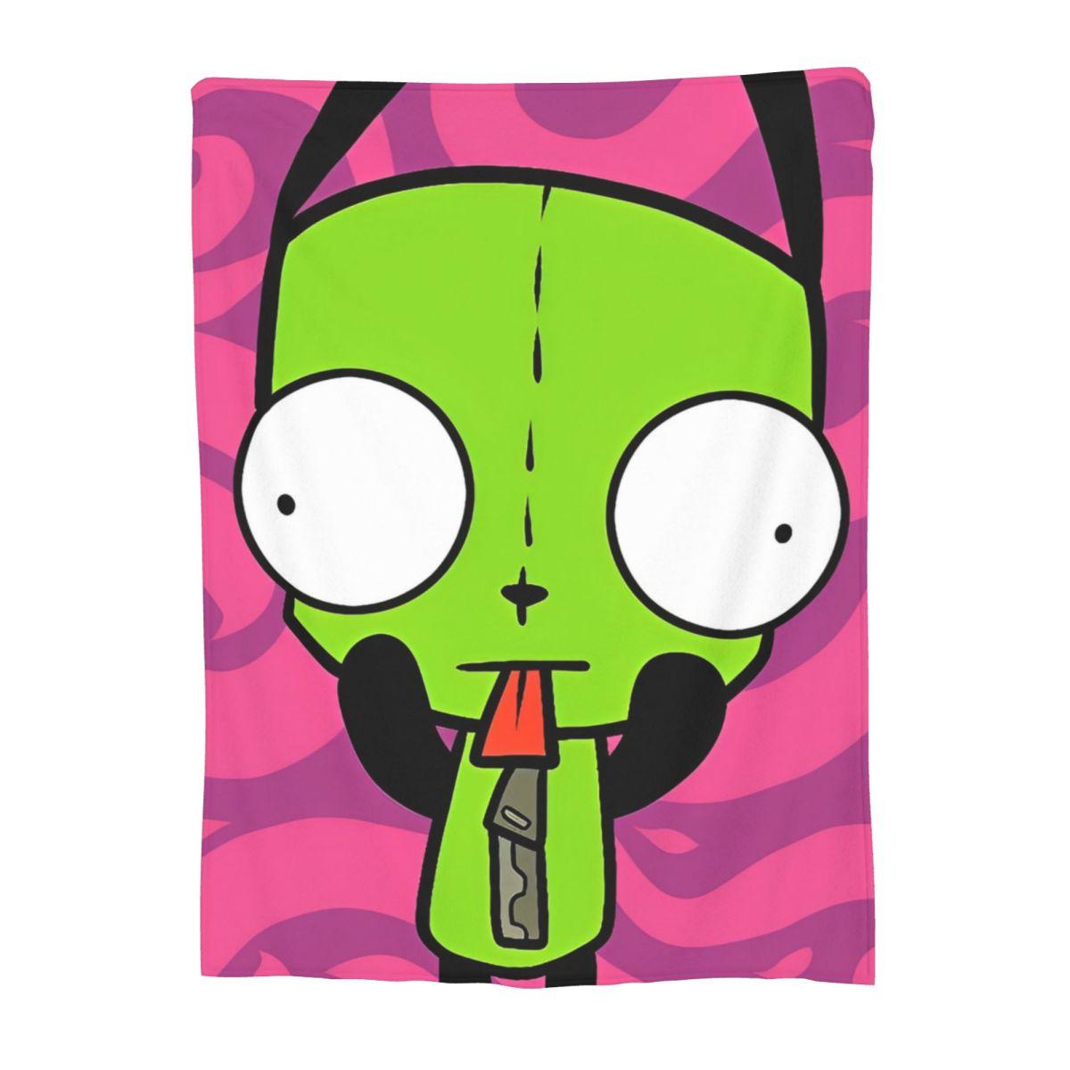 

Invader Zim Gir Blanket Velvet Textile Decor Multifunction Super Warm Throw Blanket for Bed Couch Bed Accessories Throws 30x40in