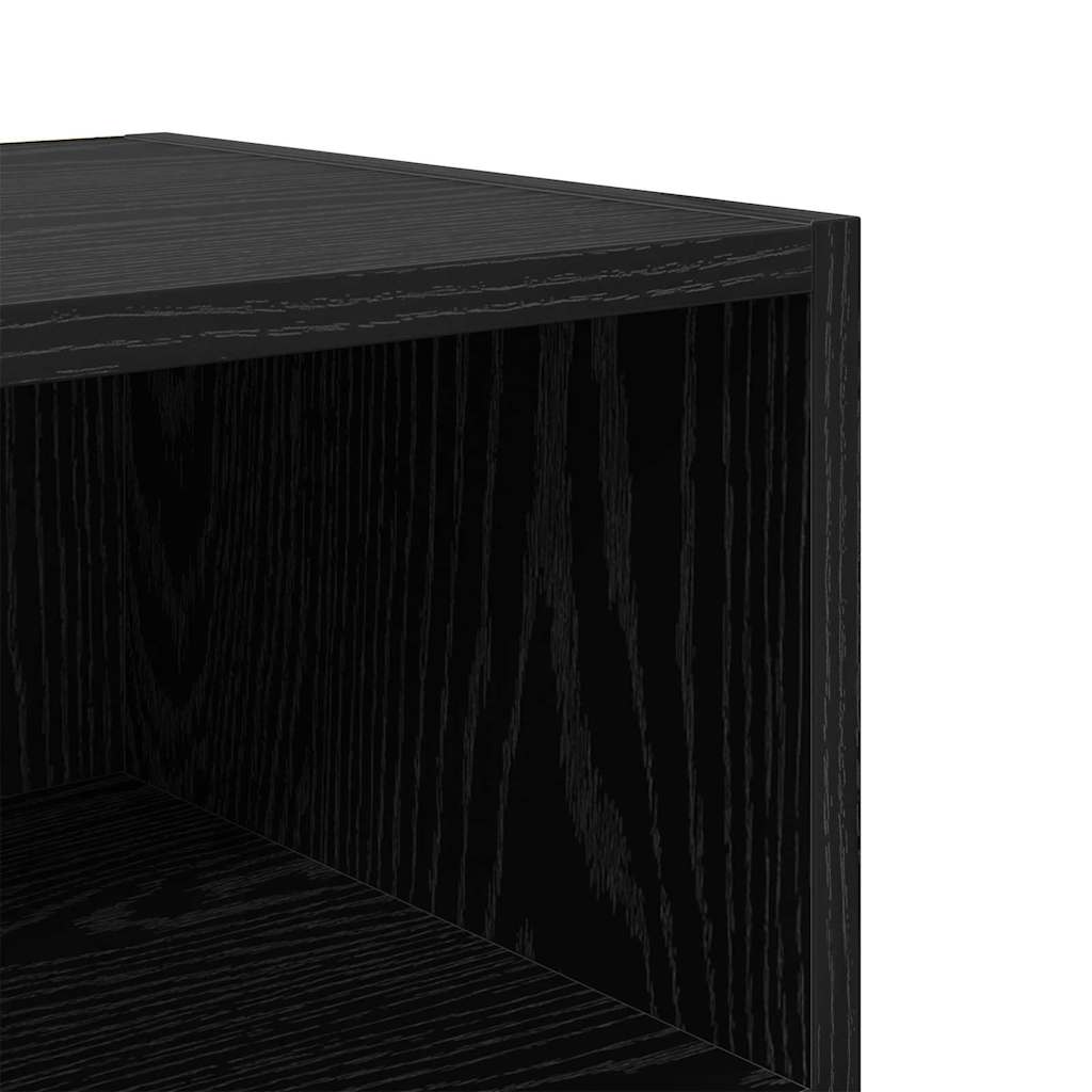Nightstand Set of 2 Black Oak Effect 40 X 30 X 50 Cm