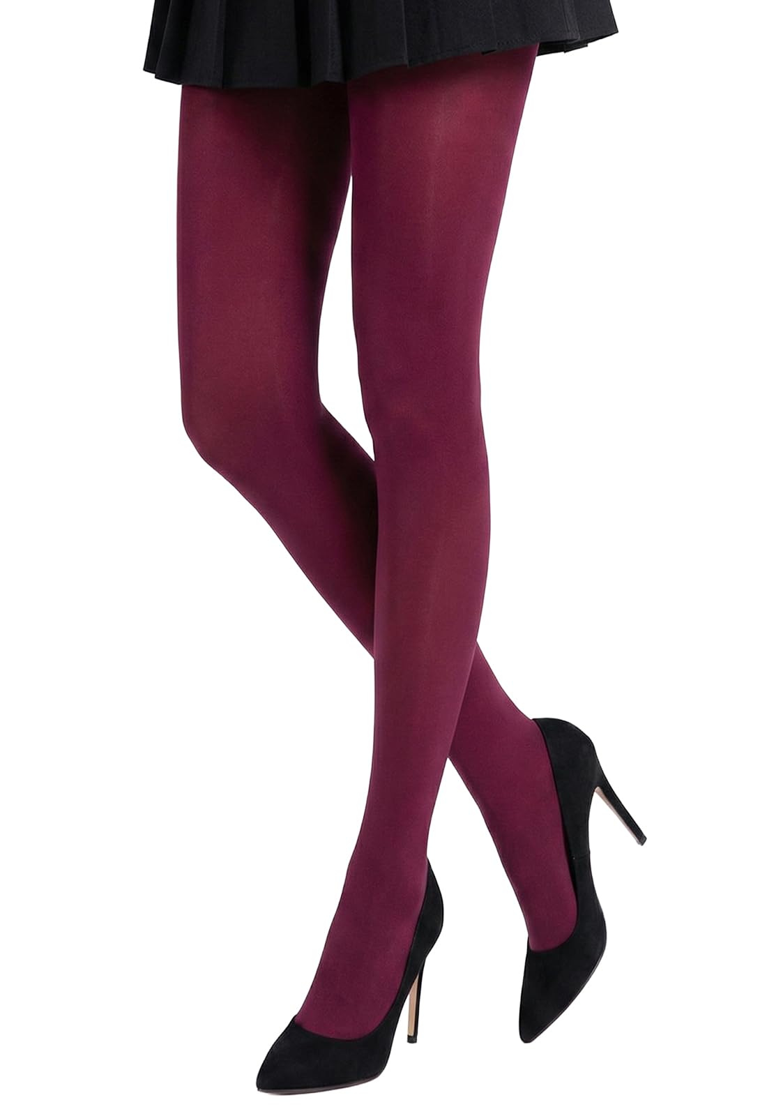 Цветные колготки 100 den Цветные чулки Большие размеры Колготки для косплея Плотные Бордовые [TOMOTHY] Женские