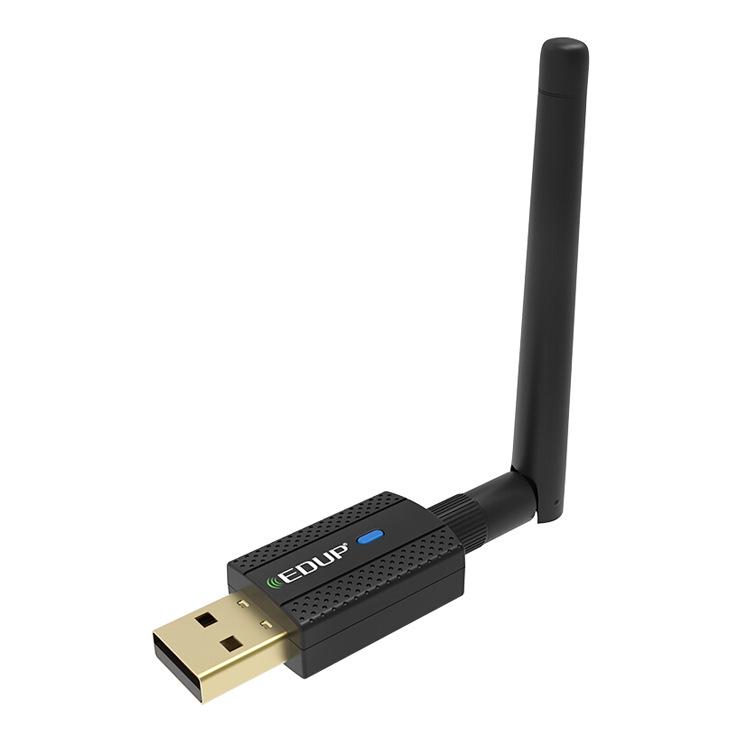 

600Mbps Dual-Band USB Wireless Adapter with Bluetooth 4.2 and High-Gain Antenna