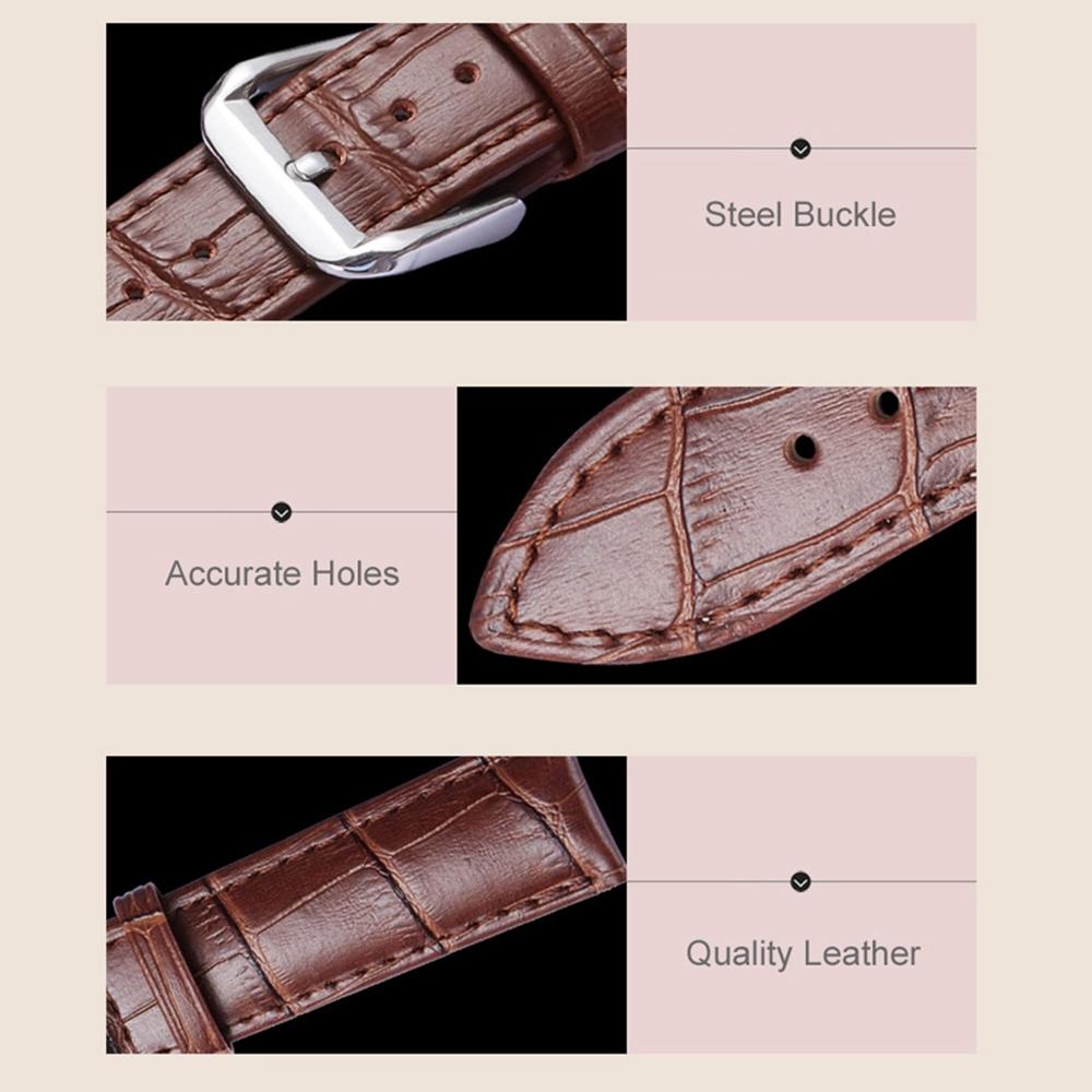 

For Fitbit Versa 3/Sense Genuine Leather Watch Band Crocodile Texture Replacement Strap with Stainless Steel Buckle Bracelet Brown