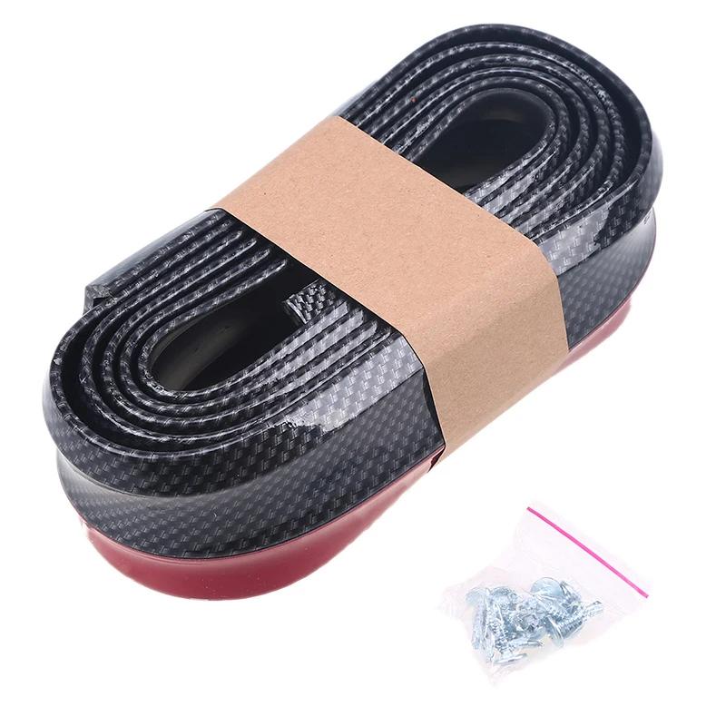 2.5M Car Rubber Bumper Guard Protector Door Edge Strip Trim Moulding Anti-collision Front Bumper Lip Splitter Stickers