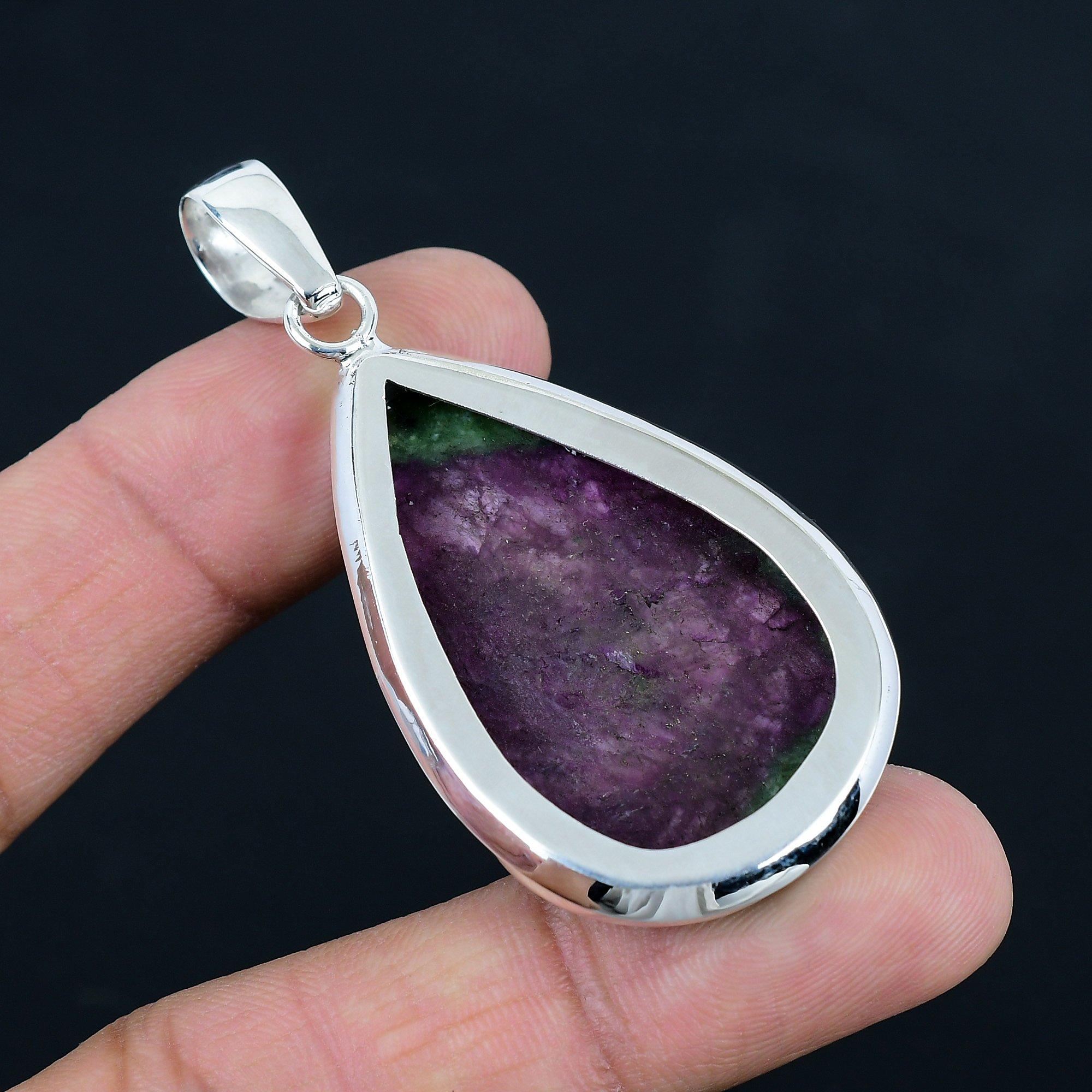 

Подвеска из натурального рубина с драгоценным камнем зоизит, серебро 925 пробы, ювелирные подвески, серебряные подвески ручной работы для подарка, пасхальный подарок красный