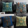 Norwegian Rosemaling Pillow Case Linen Cushion Covers For Decorative Sofa Home Pillows Case Car Chair Pillows Cases