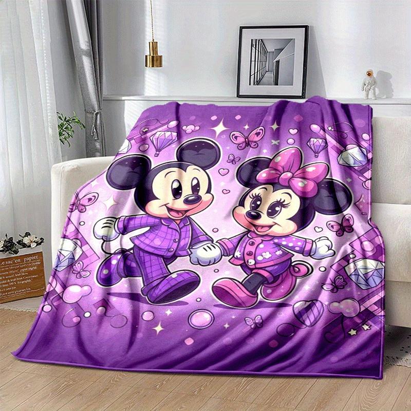 1pc Mickey Printing Blanket - Soft, All-Season Throw for Living Room, Bedroom,Personalized Gift with Adorable Cartoon Design