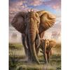 DIY Elephant 5D Diamond Maling Full Rund Drill Animal Diamond Brodery Rhinestone Art Mosaic Home Decoration Håndlaget gave