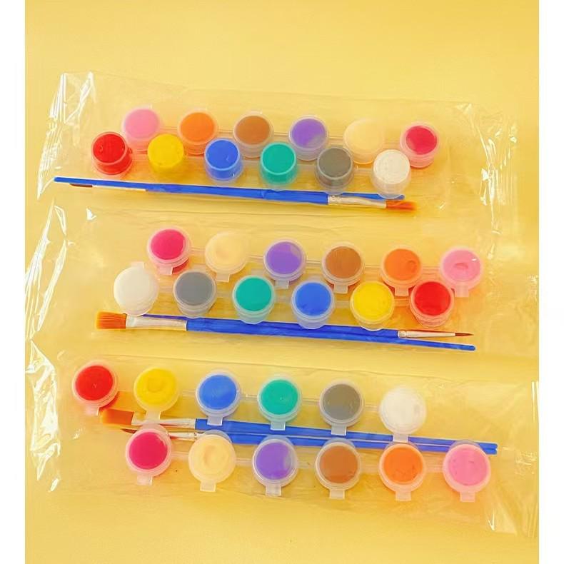 12-Color Pigment Bars 3ml, 6-Set: Kids' DIY Graffiti & Stone Painting Acrylics