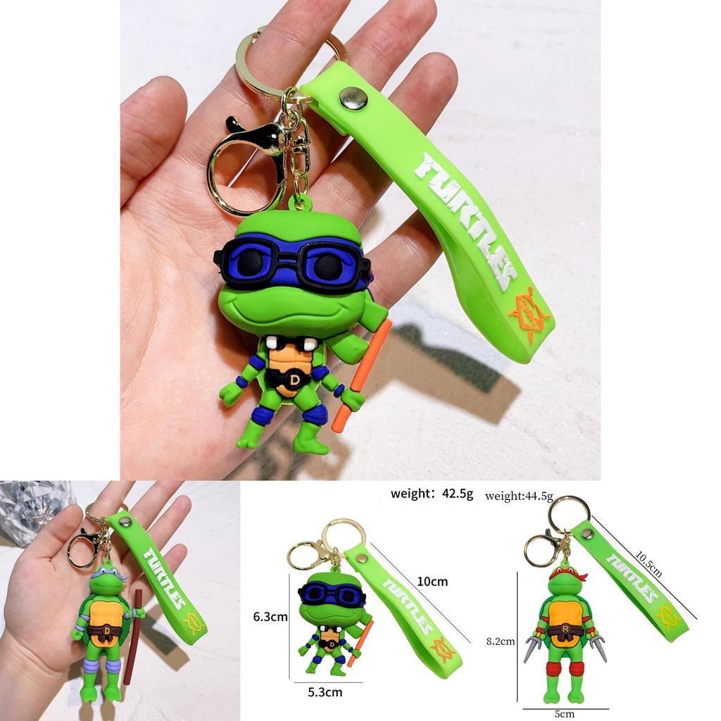 Vibrant Ninja Turtles Keychain Perfect Silicone Accessory For Bags And Keys