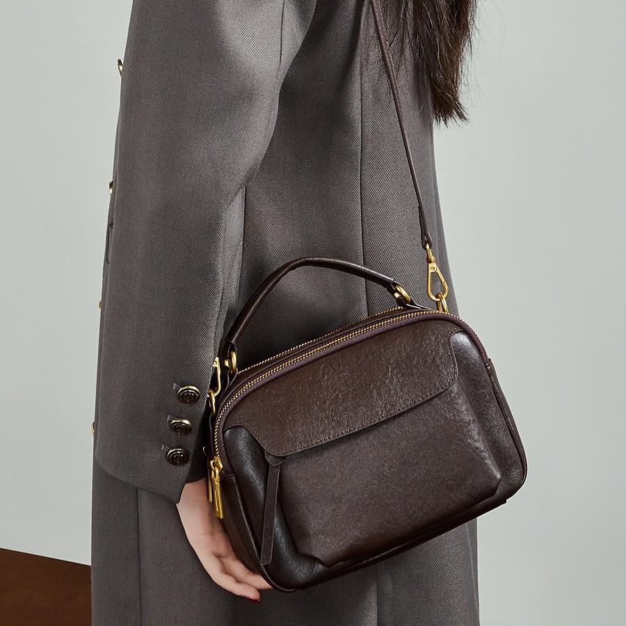 Top Layer Vegetable Tanned Cowhide Women's Bag Simple Versatile Handbag Single Shoulder