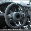 CARDAK Schwarzes Wildleder Leder Auto Lenkradbezug für Volkswagen Golf 7 MK7 GTI R VW Polo Scirocco 2015 2016