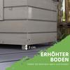 Wooden Outdoor Cat House, Elevated Cat Shelter Kennel, Pet Play House with Openable Top, Asphalt Roof, Window, Grey