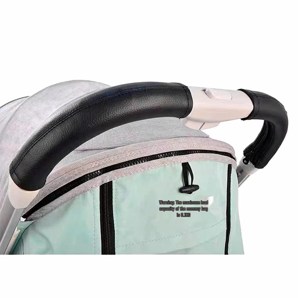 Washable PU Leather Stroller Handlebar Cover with Zipper