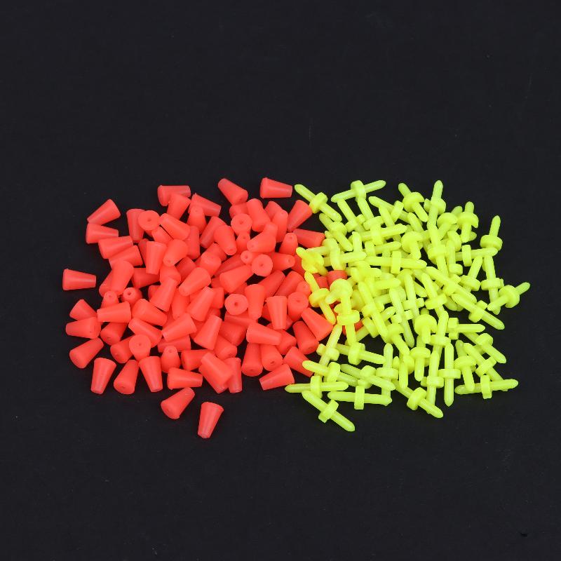 100Pcs/Lot Rock Sea Fishing Anti Wind Bar Cara Rod Bobber Float Stoppers Fishing Tackle Fishing Float Stoppers Tool Accessories