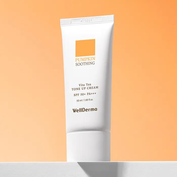 Wellderm Pumpkin Vita Tox Tone-Up Cream SPF50+ 50ml