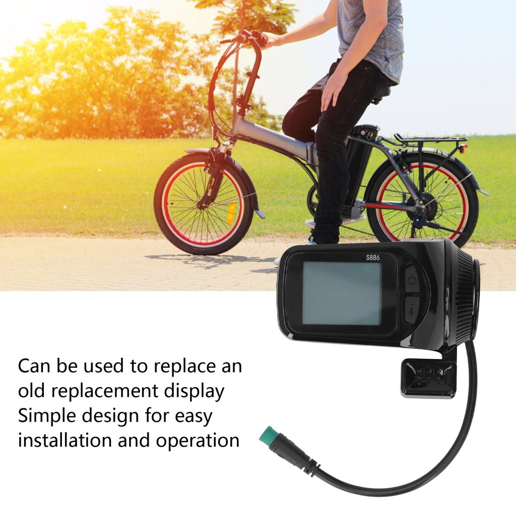 Electric Bike LCD Display Meter Low Failure Rate Water Proof Simple Design Electric Bike Accessories for E Scooter Replacement