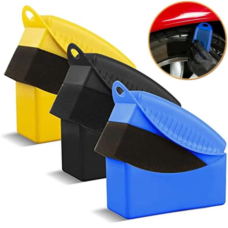 Autowielpolijsten Waxen Sponsborstel Met Hoes ABS Wassen Reinigen Bandencontour Dressing Applicator Pads Detail Accessoires