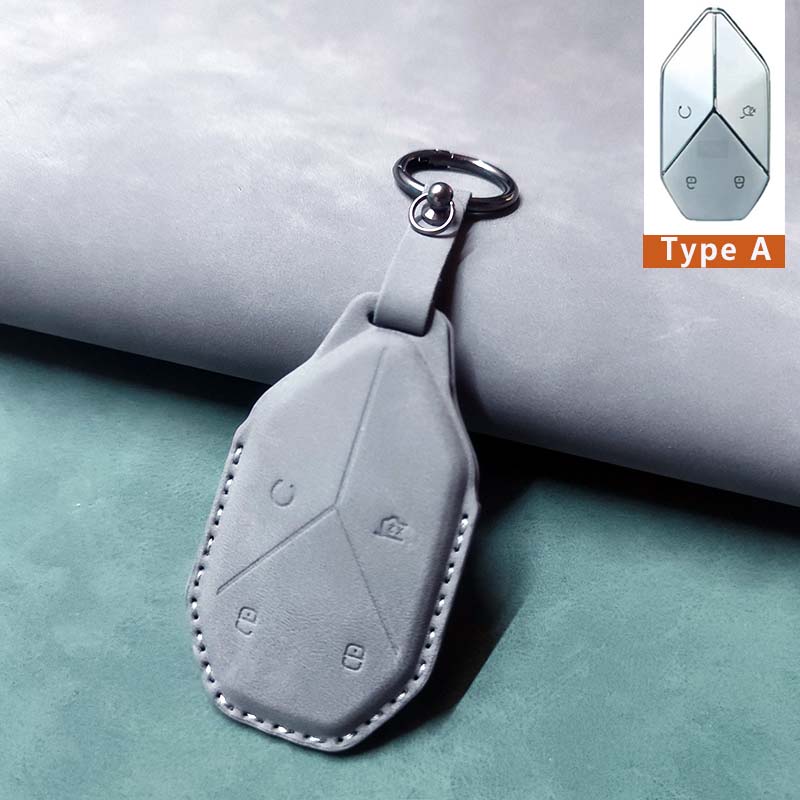 Car Remote Key Case Cover For BYD Equation Formula Leopard 5 8 3  Leather Keychain Shell Luxury Key Holder Protector Accessories