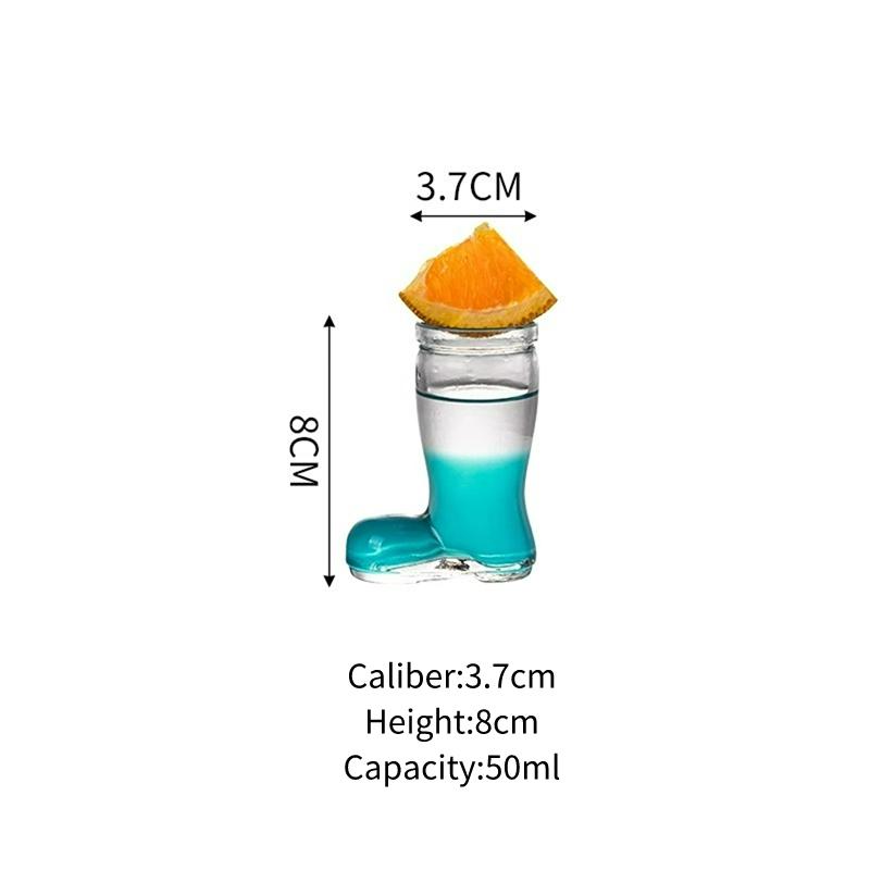Tequila Shot Glasses Cup Boots Shaped Bullet Cups Mini Shot Glass Cups Creative Mini Cocktail Glasses Cups Vodka Whiskey Cup 50ml